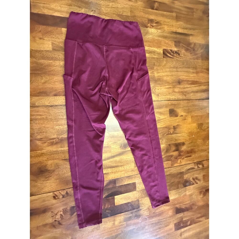 American Eagle Women’s M Burgundy Pocket Leggings High Rise Active Yoga Pants